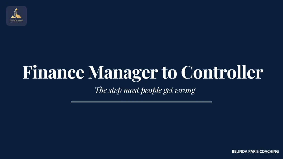Finance manager preparing for a financial controller role