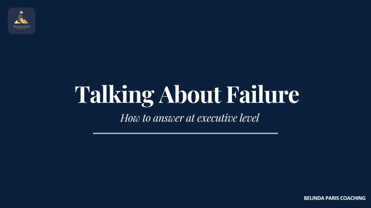 Executive answering a difficult interview question