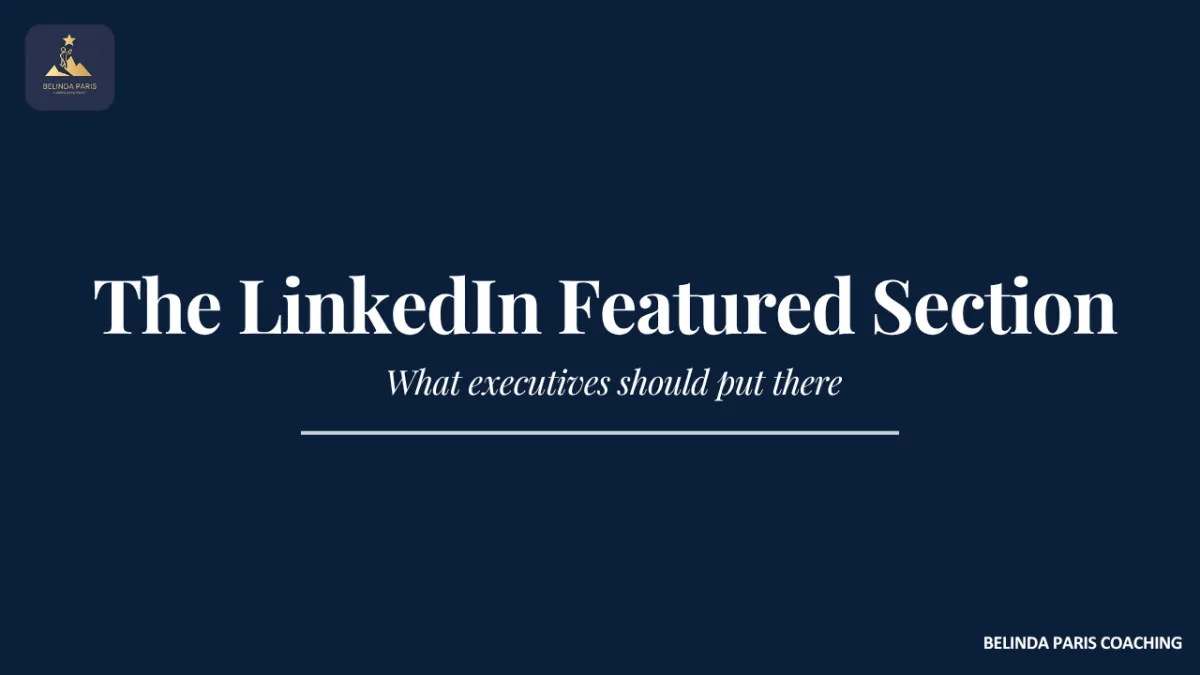 Executive updating the Featured section of their LinkedIn profile
