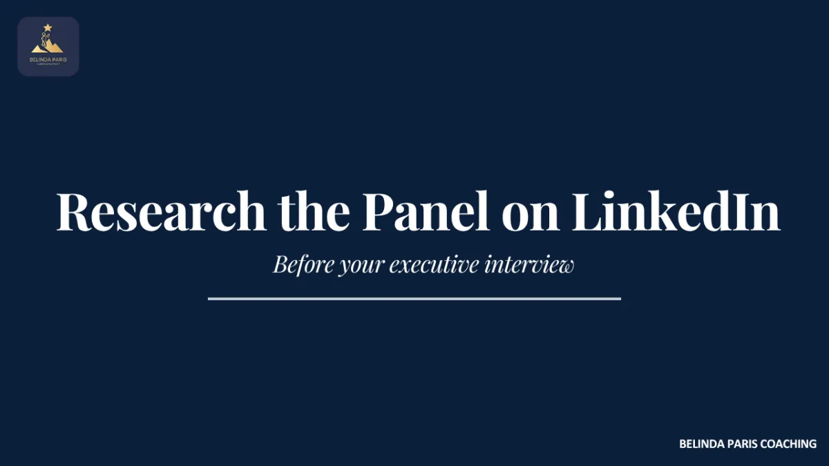 Executive researching an interview panel on LinkedIn