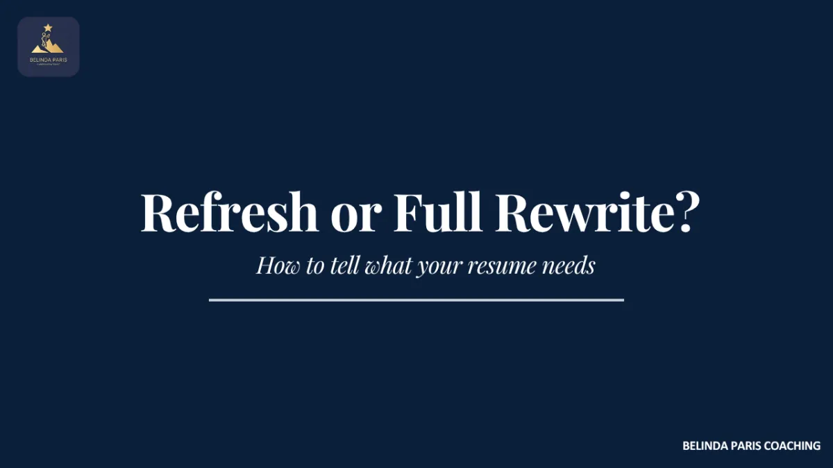 Senior professional reviewing an old resume