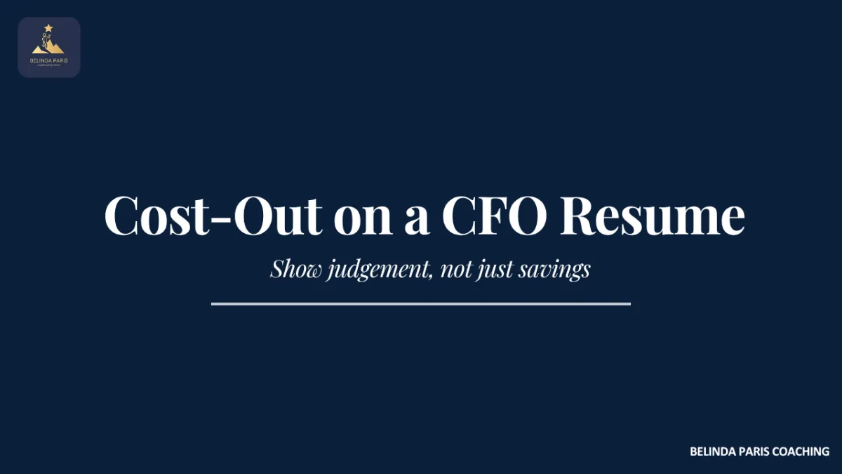 CFO reviewing a cost reduction program