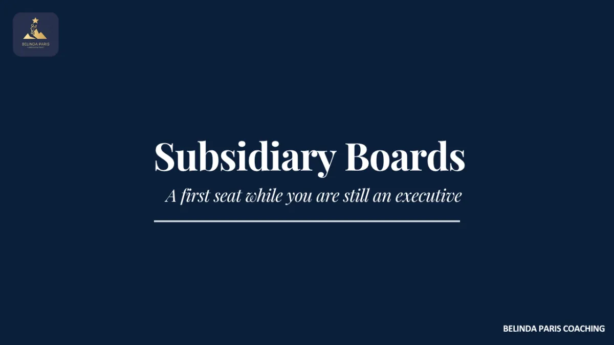 Executive attending a subsidiary board meeting