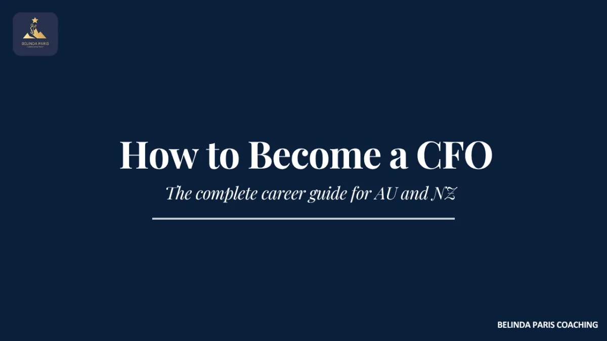 Finance leader planning the path to a CFO role
