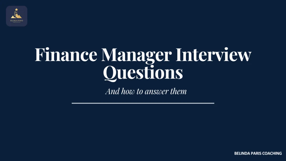 Finance manager preparing for an interview