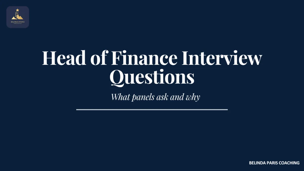 Head of finance candidate meeting an interview panel