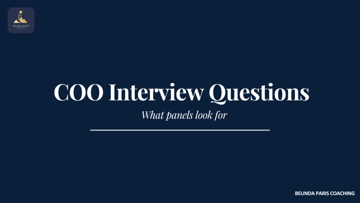 Chief operating officer candidate in an interview