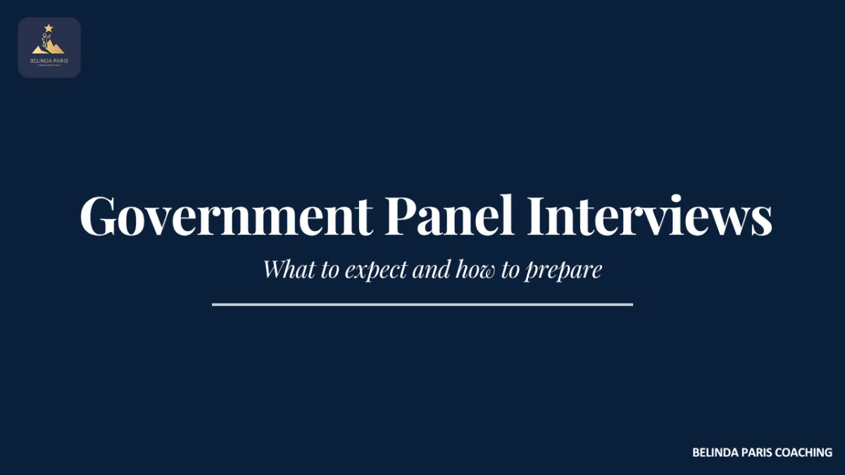Candidate facing a government selection panel
