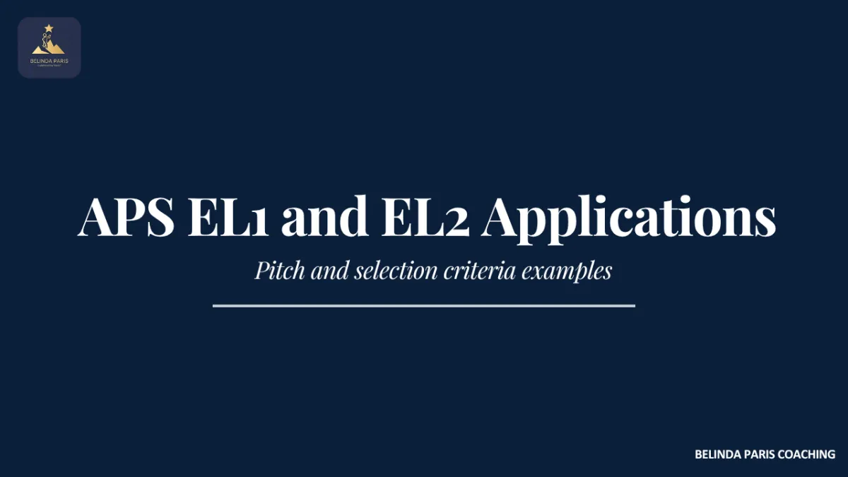 Public servant preparing an EL1 or EL2 application