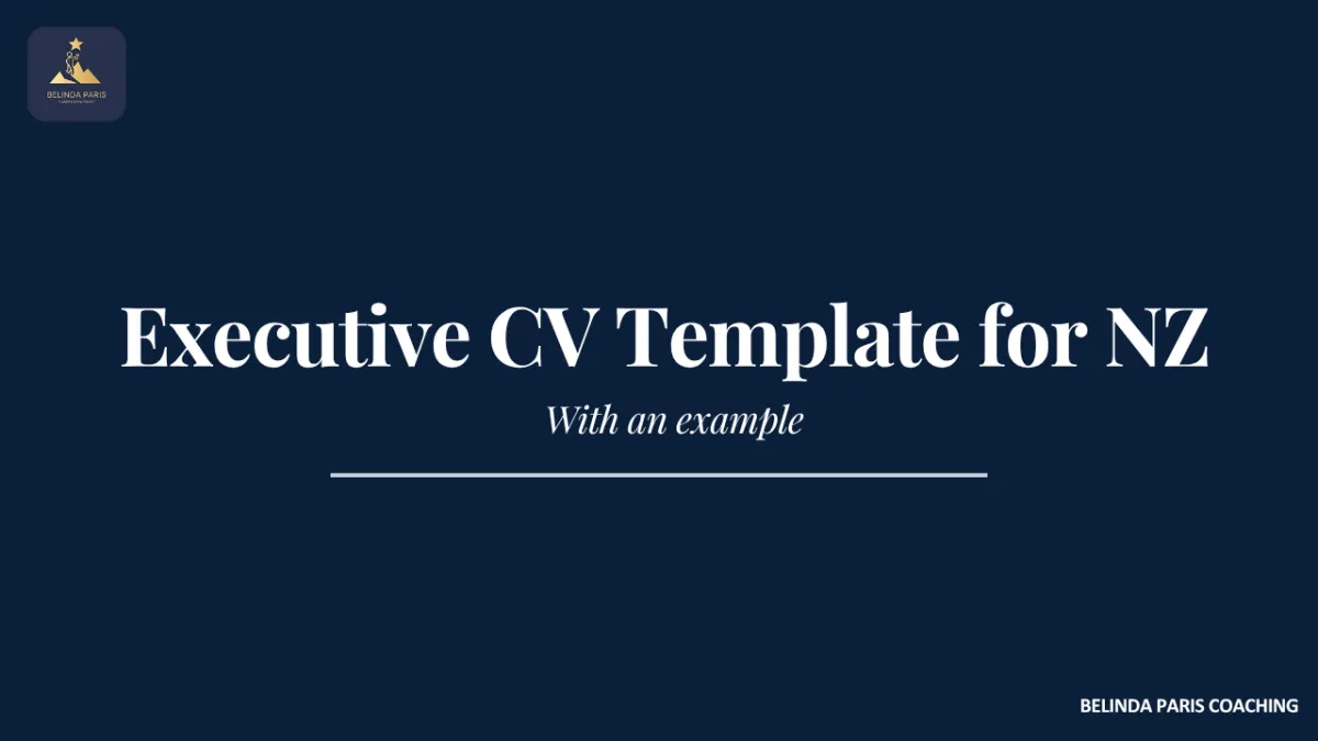 Executive reviewing a CV template for New Zealand