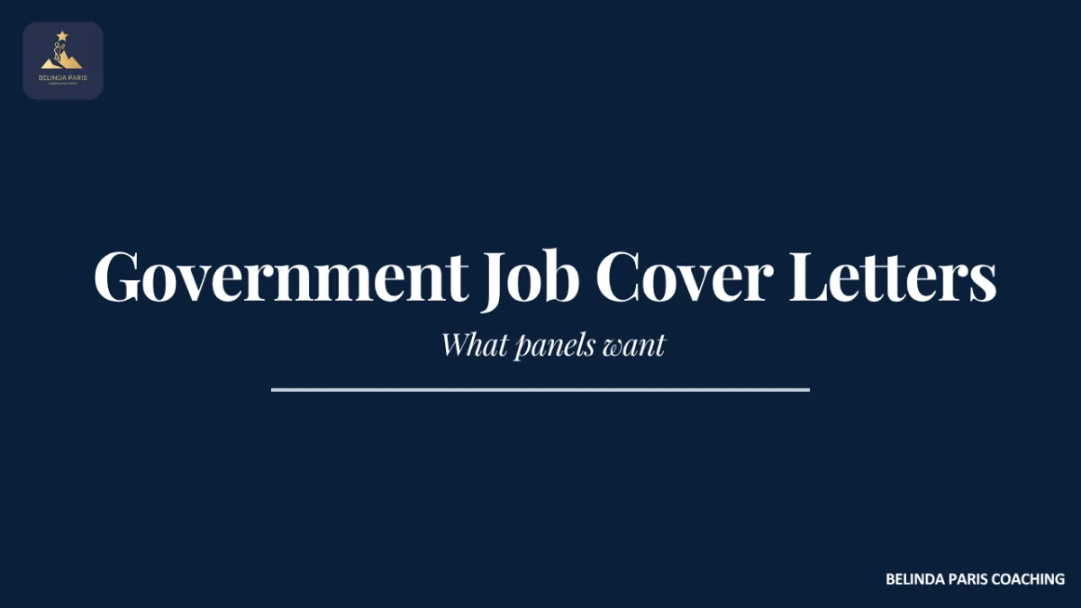 Candidate writing a cover letter for a government role