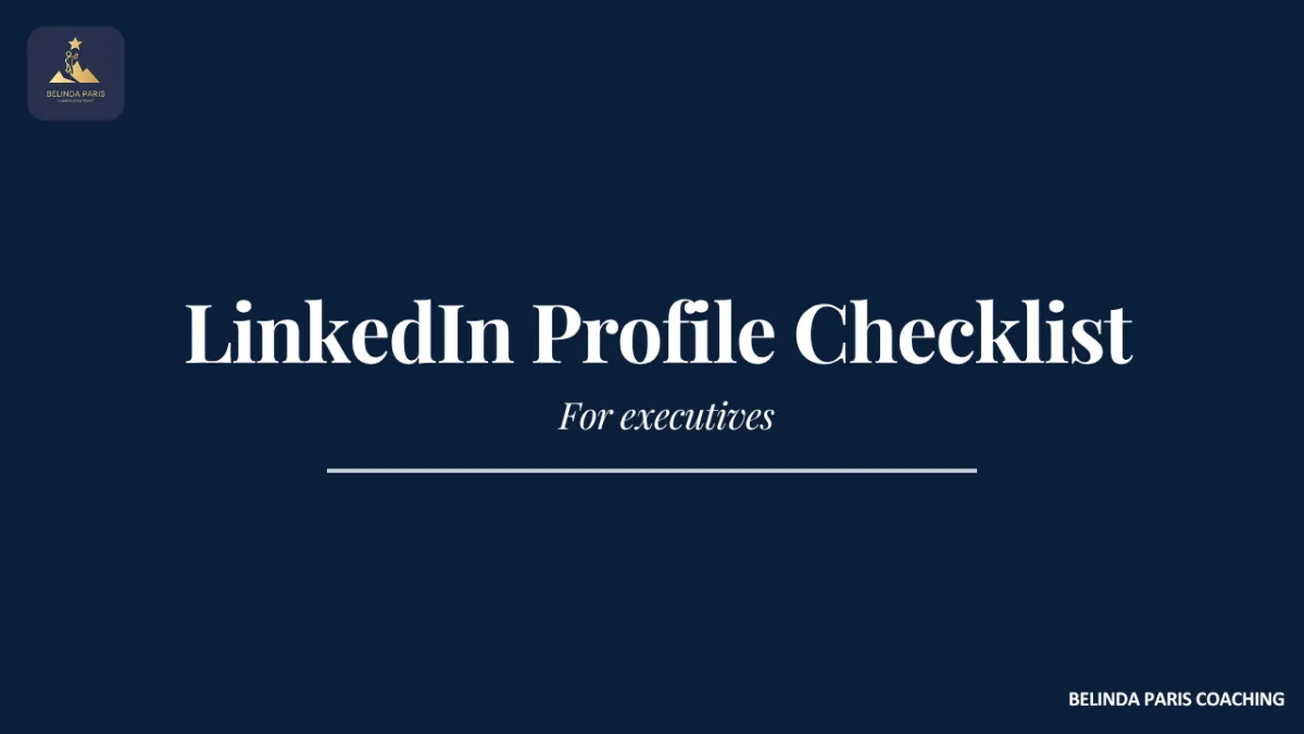 Executive working through a LinkedIn checklist