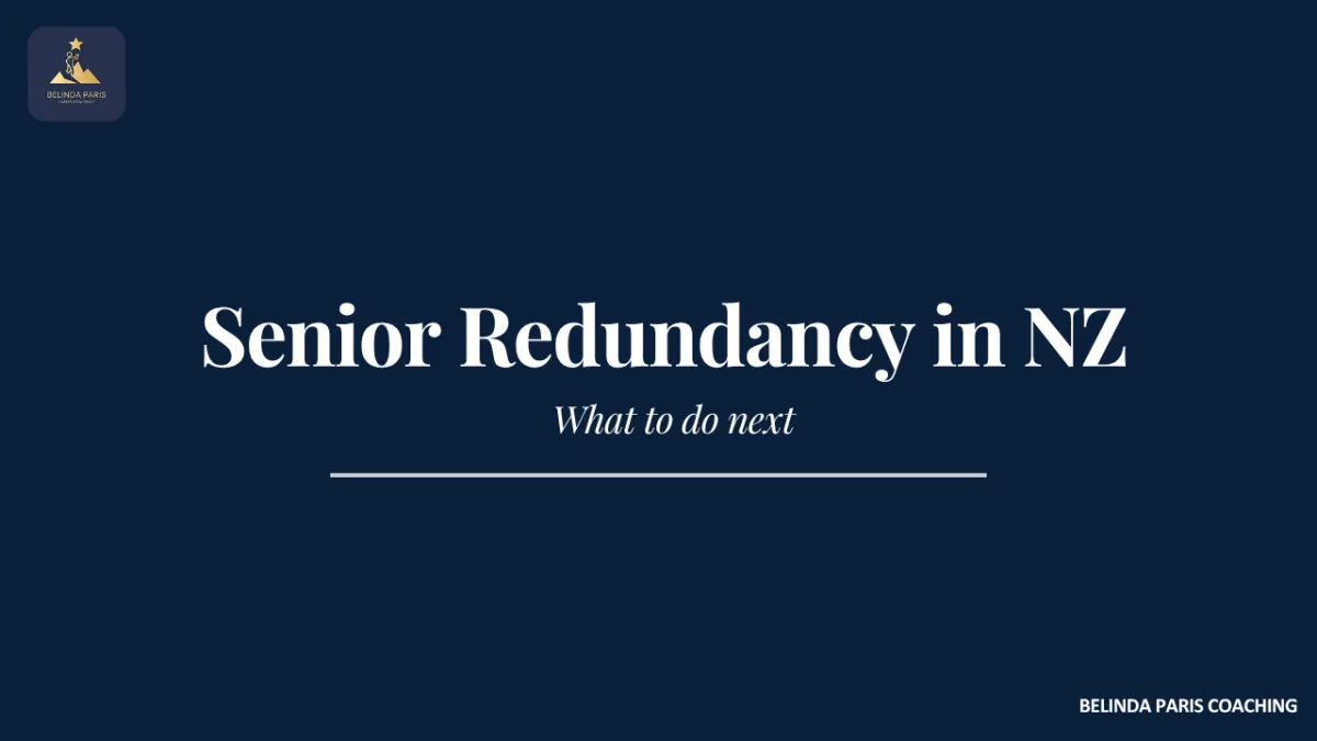 New Zealand executive planning next steps after redundancy