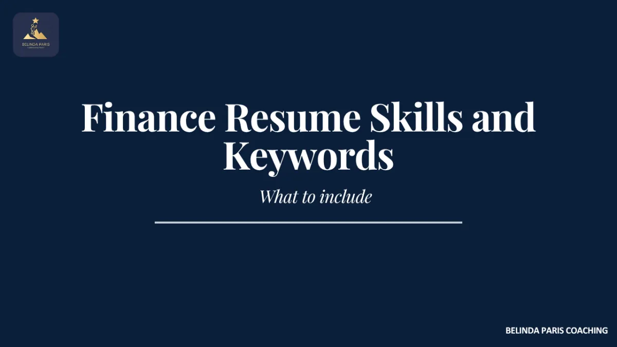 Finance professional reviewing resume keywords