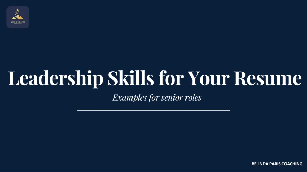 Senior leader reviewing leadership examples for a resume