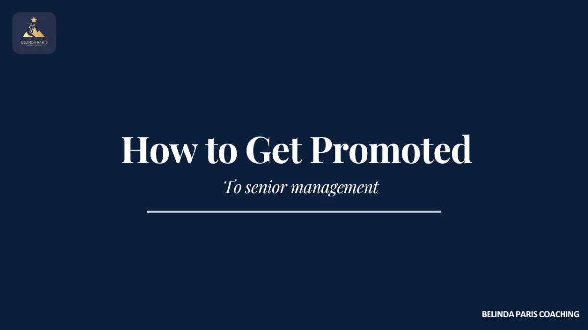 Manager preparing for a senior management promotion