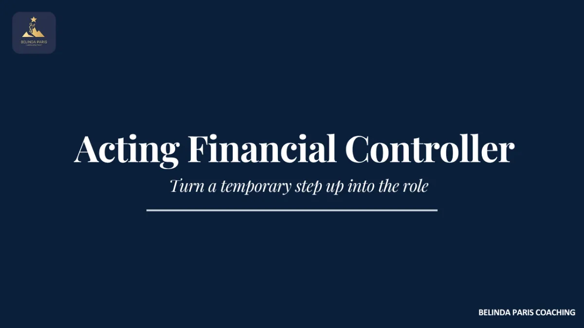 Finance professional acting in the Financial Controller role