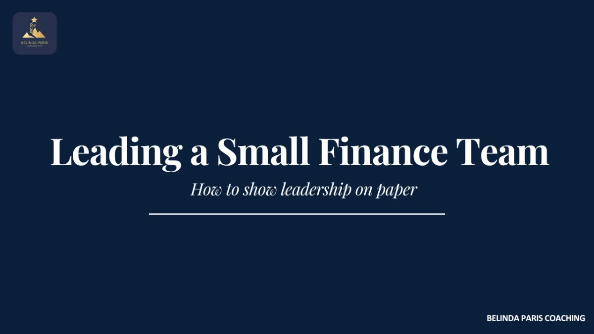 Finance Manager coaching a small team of accountants