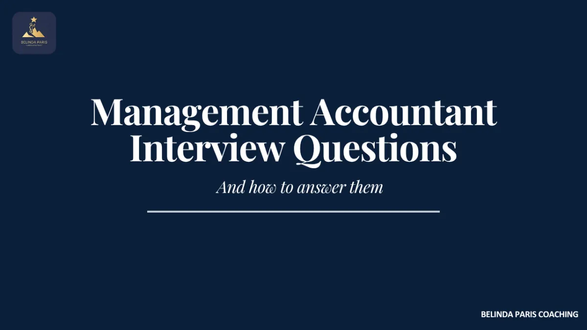 Management Accountant answering questions in a job interview