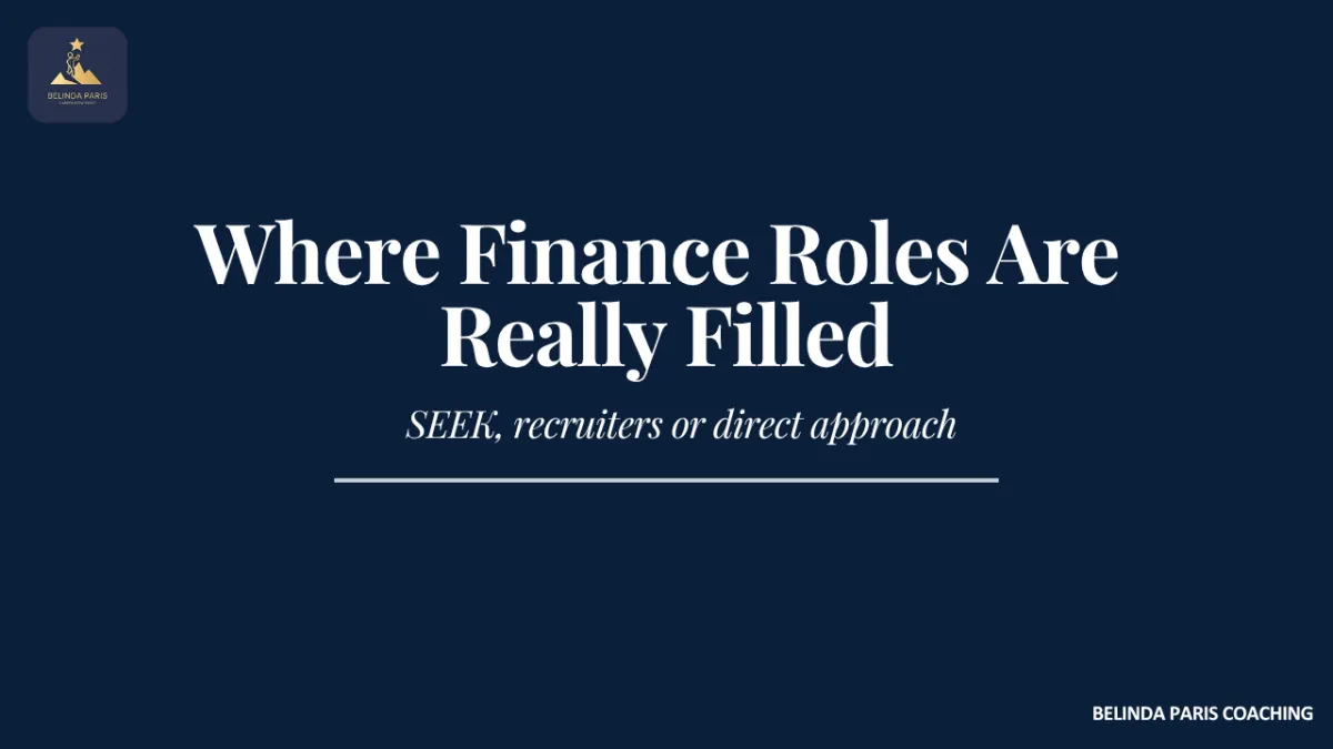 Finance Manager planning a job search across several channels