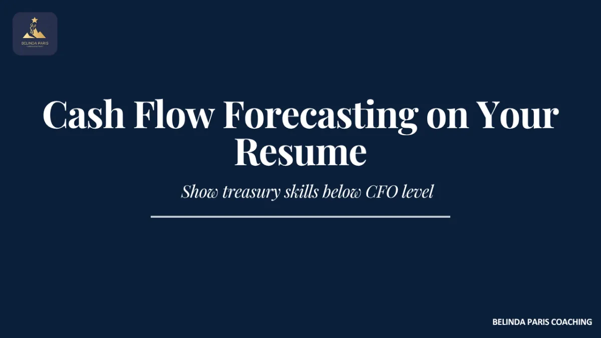 Finance Manager building a 13-week cash flow forecast
