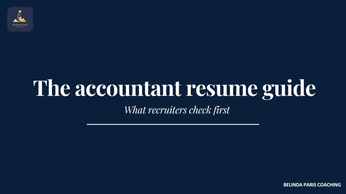 Accountant reviewing a resume at a desk