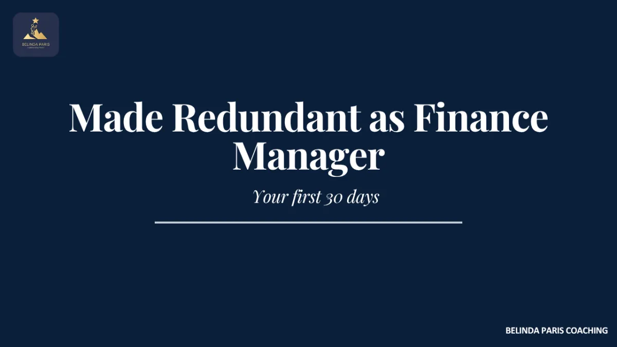 Finance Manager planning next steps after a redundancy