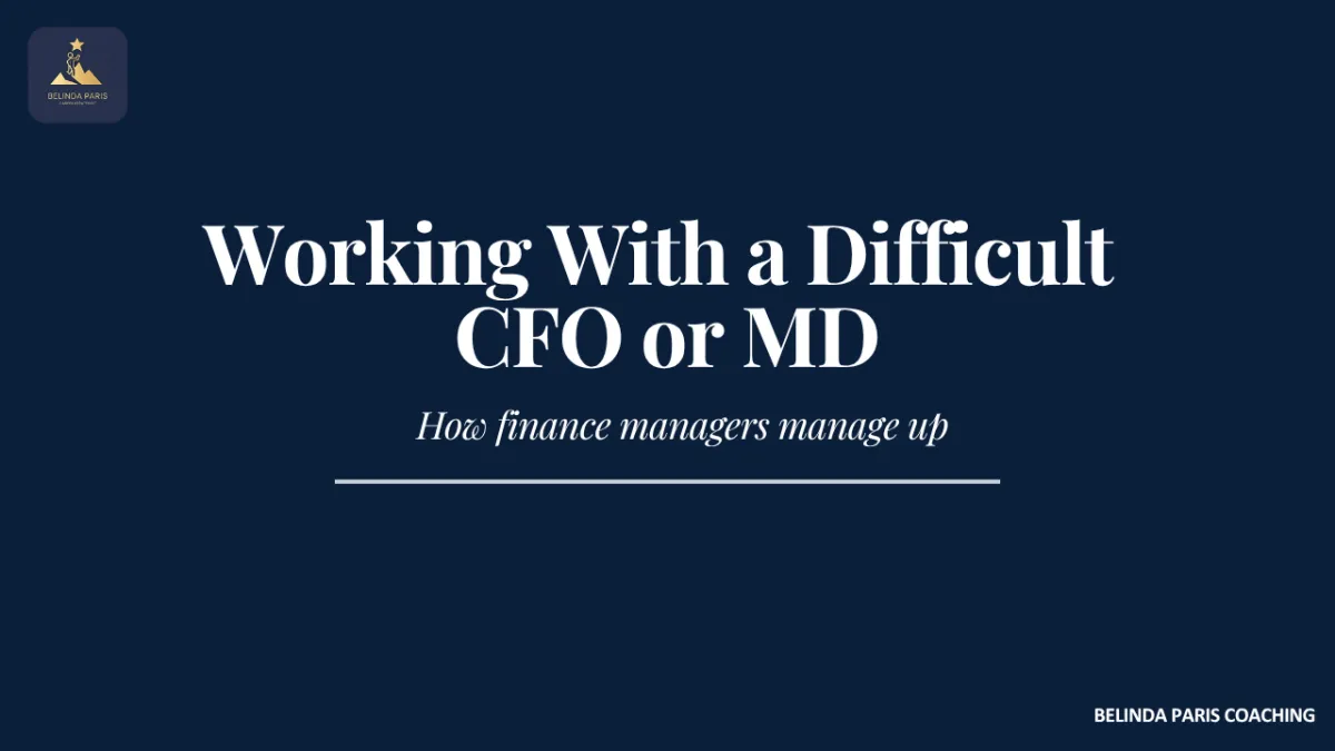 Finance Manager in a tense meeting with a senior manager