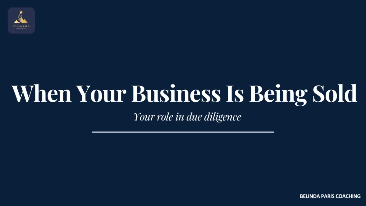Finance Manager preparing information for a buyer's due diligence