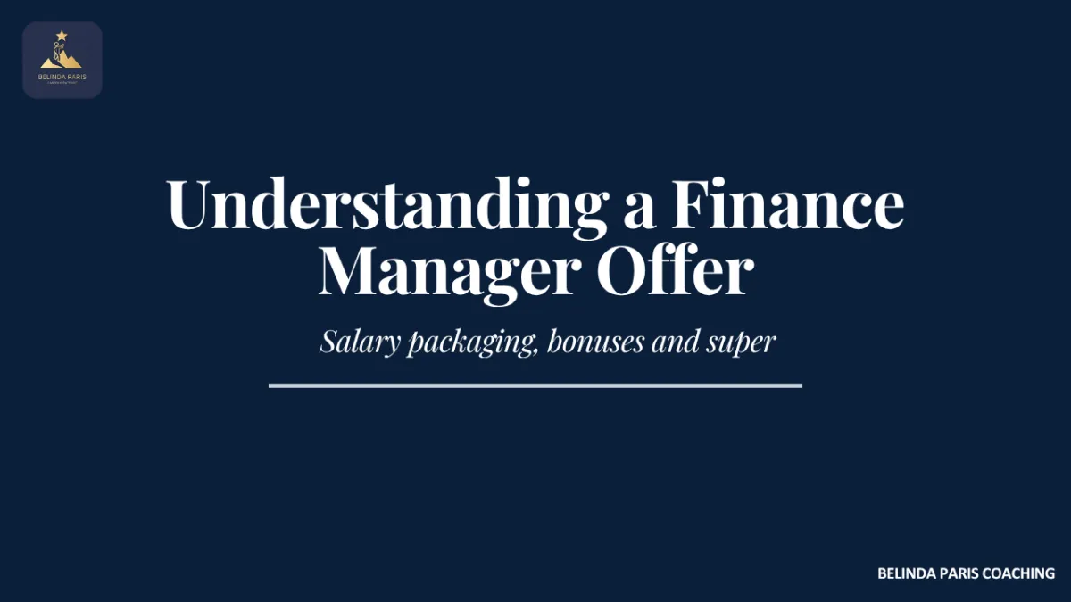 Finance Manager reviewing the details of a job offer