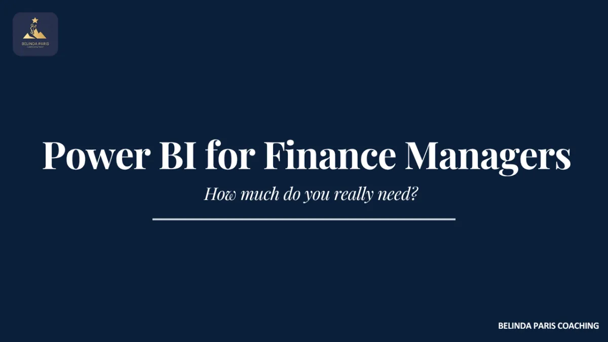 Finance Manager reviewing a Power BI dashboard