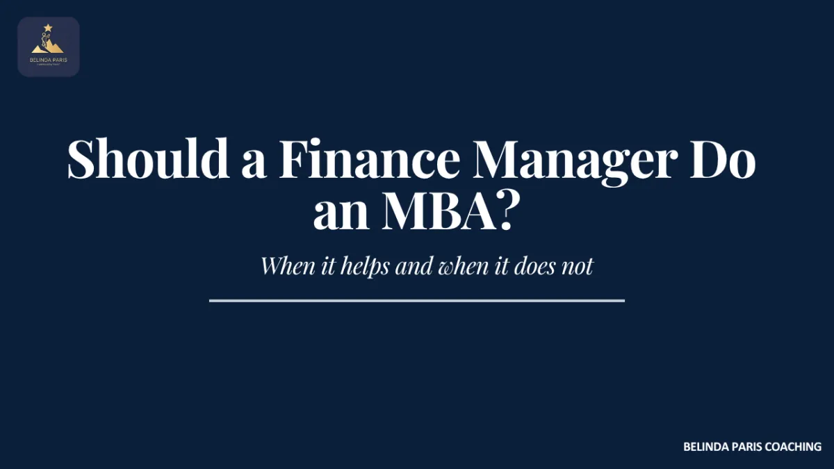 Finance Manager considering postgraduate study