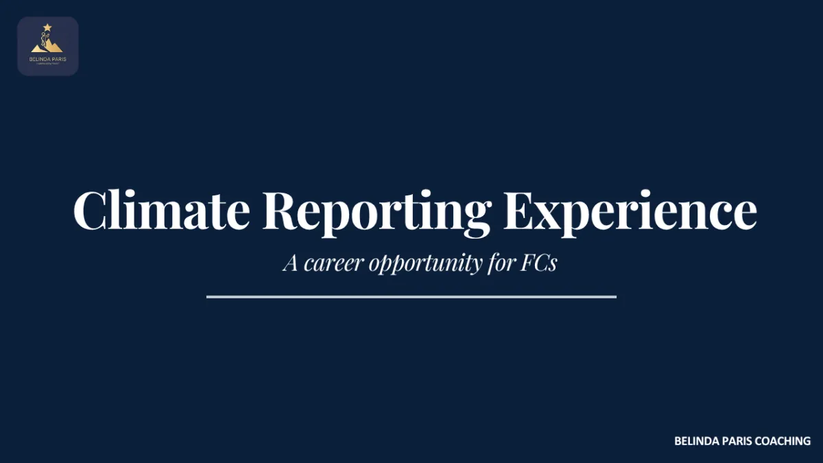 Financial Controller working on climate-related disclosures