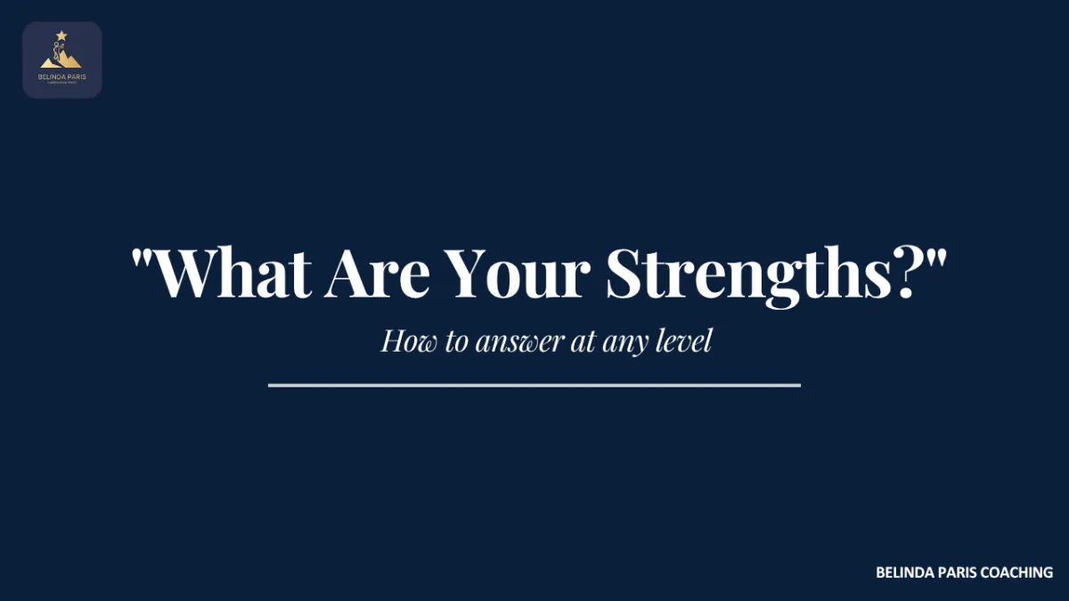 Candidate answering a question about their strengths in a job interview