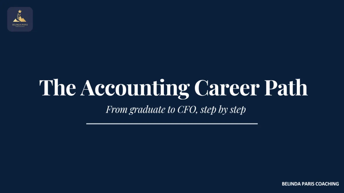 Accounting career path from graduate accountant to CFO shown as steps