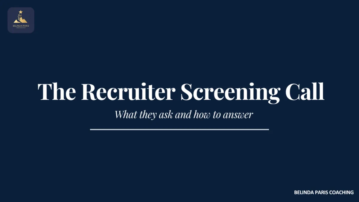Job seeker on a phone screening call with a recruiter