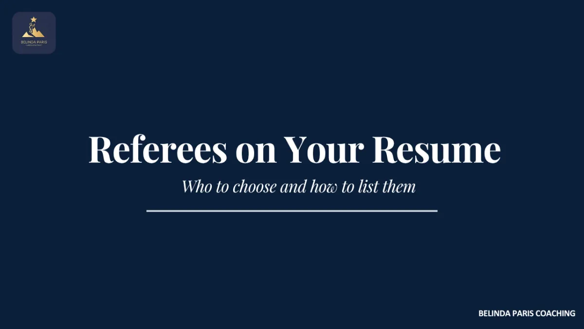 Job seeker choosing referees and preparing them for reference calls