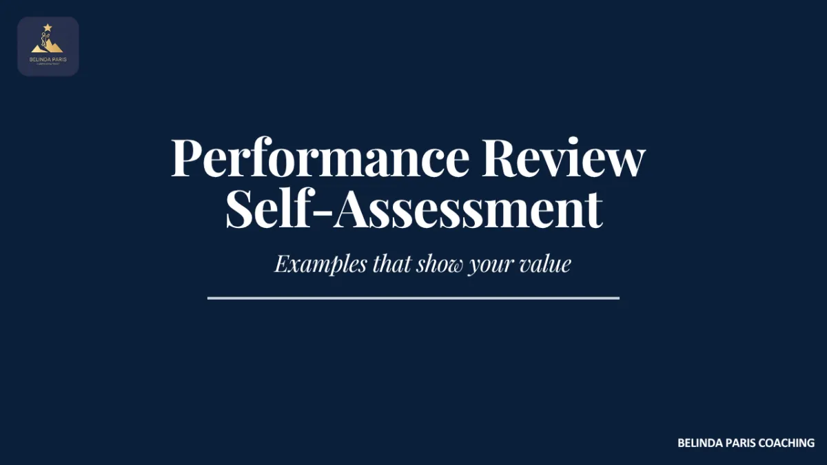 Professional writing a self assessment before a performance review