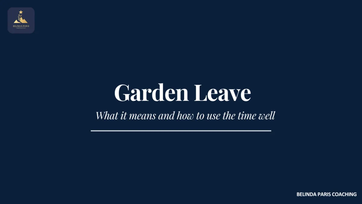 Professional on garden leave planning their next career move