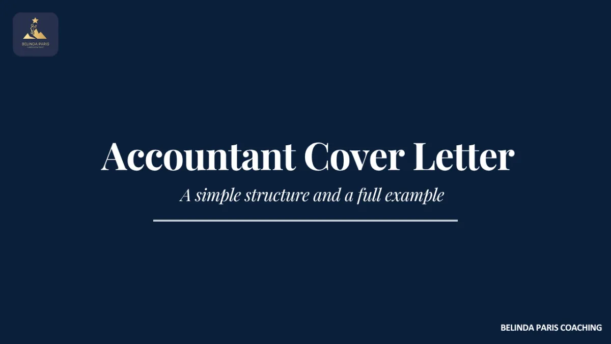 Accountant writing a cover letter for a job application