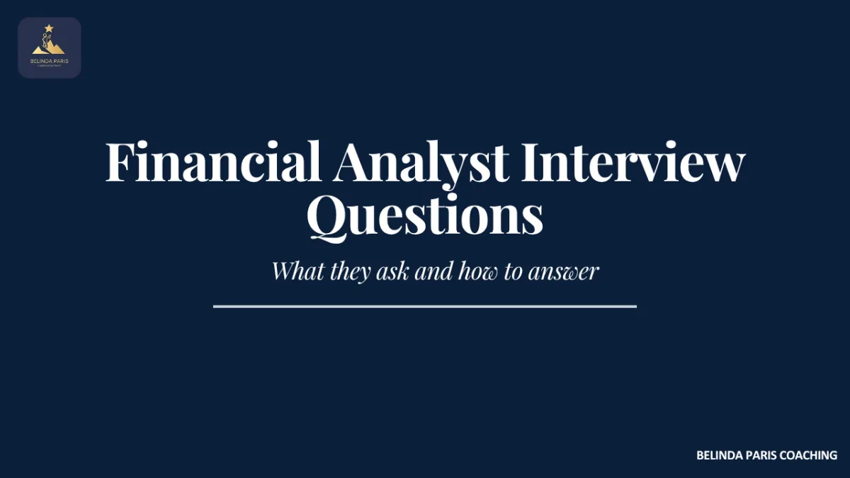 Financial Analyst answering technical interview questions about forecasting