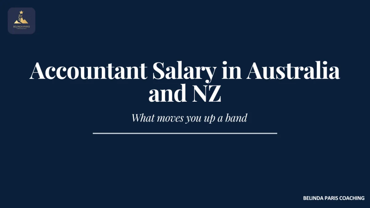 Accountant reviewing salary guides and planning their next pay rise