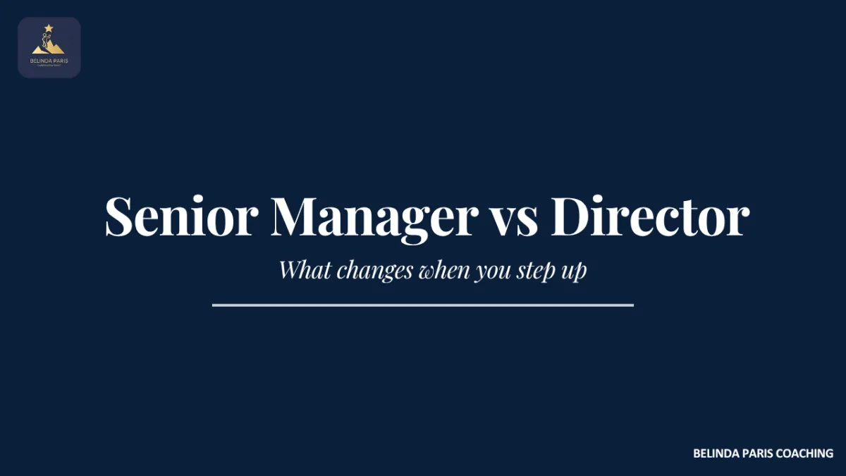Senior Manager and Director comparing responsibilities in a meeting