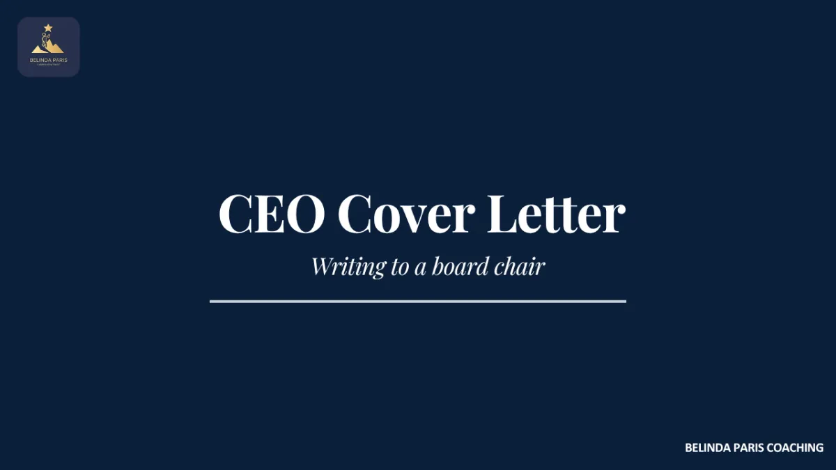 Board chair reading a CEO candidate's cover letter
