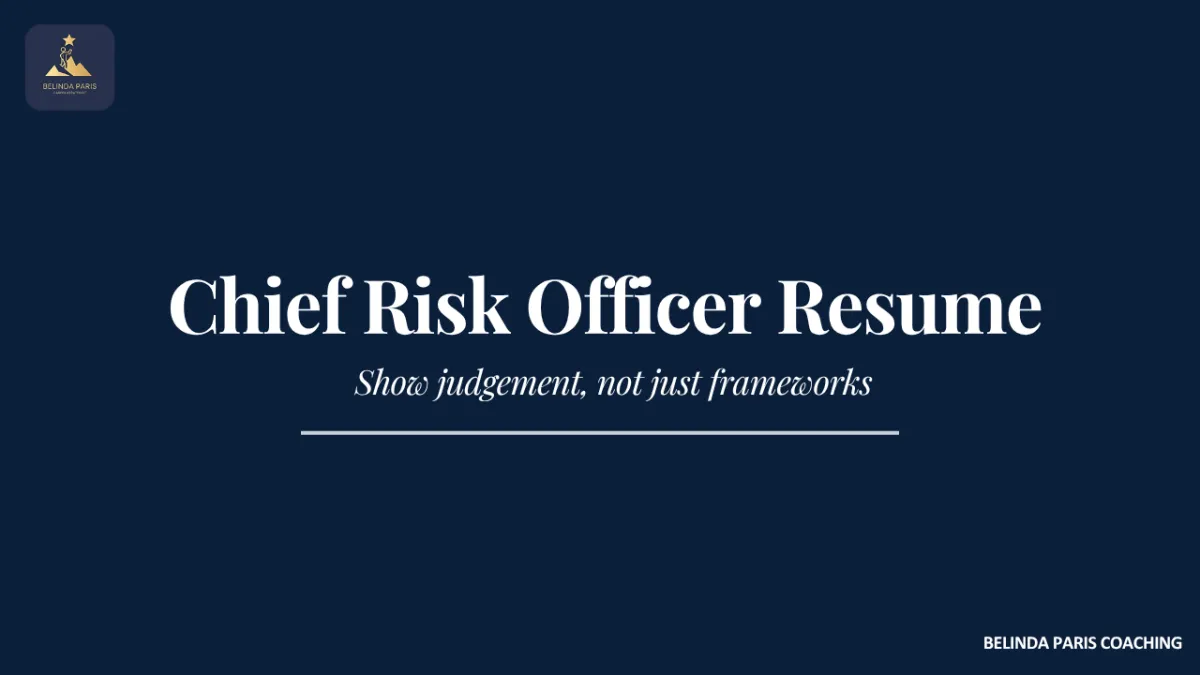 Chief Risk Officer briefing a board risk committee on key business risks