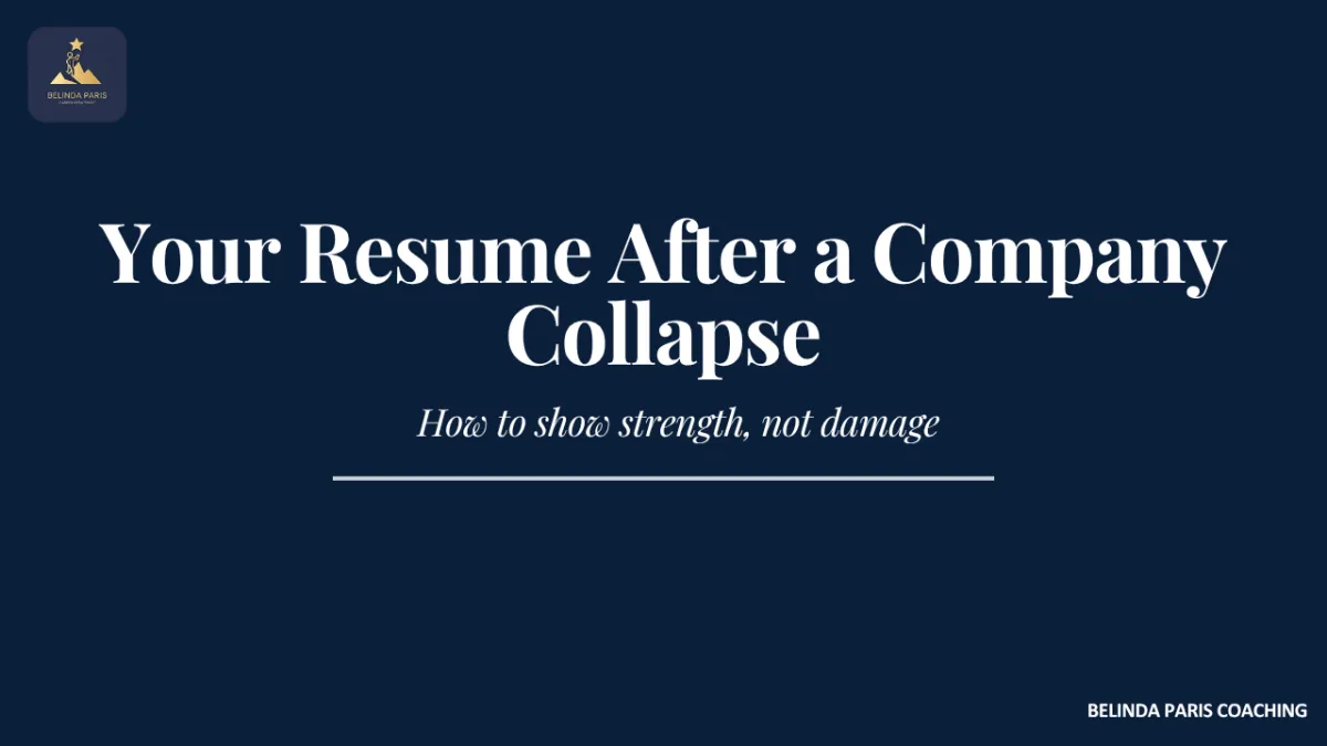 Senior executive reviewing their resume after their employer went into administration