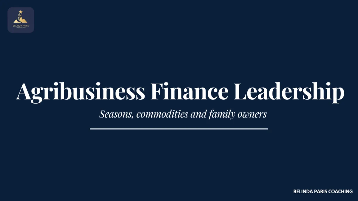 Finance leader walking through farmland with the owners of an agribusiness