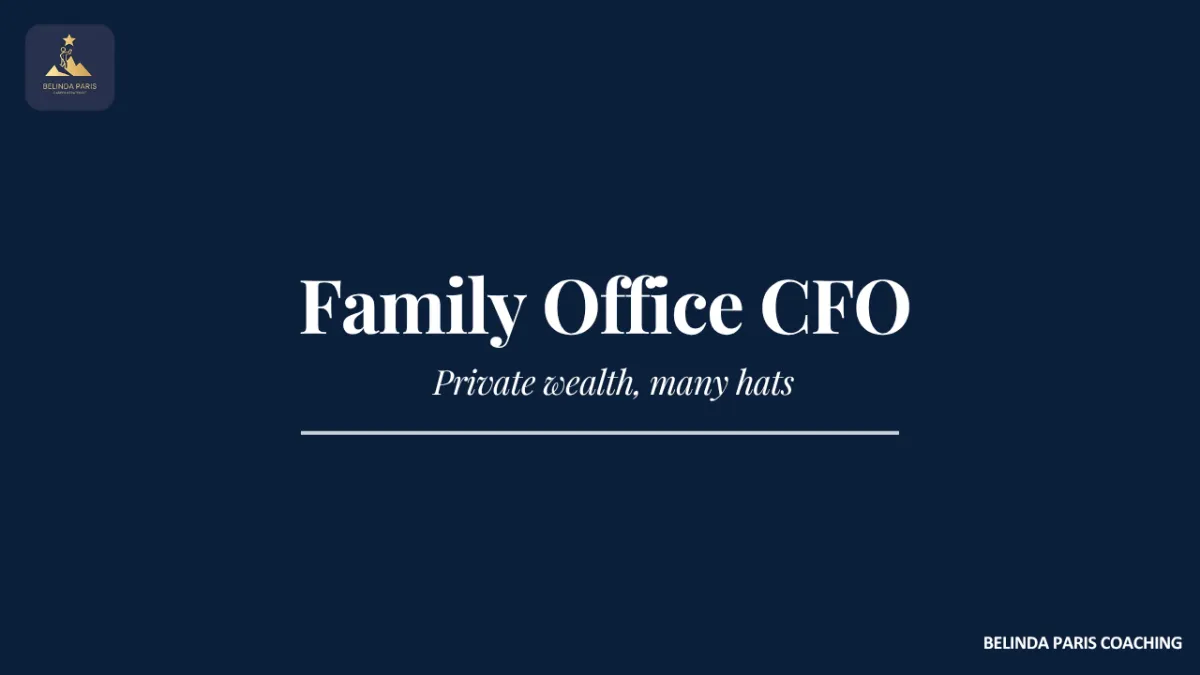 Family office CFO meeting privately with members of a wealthy family