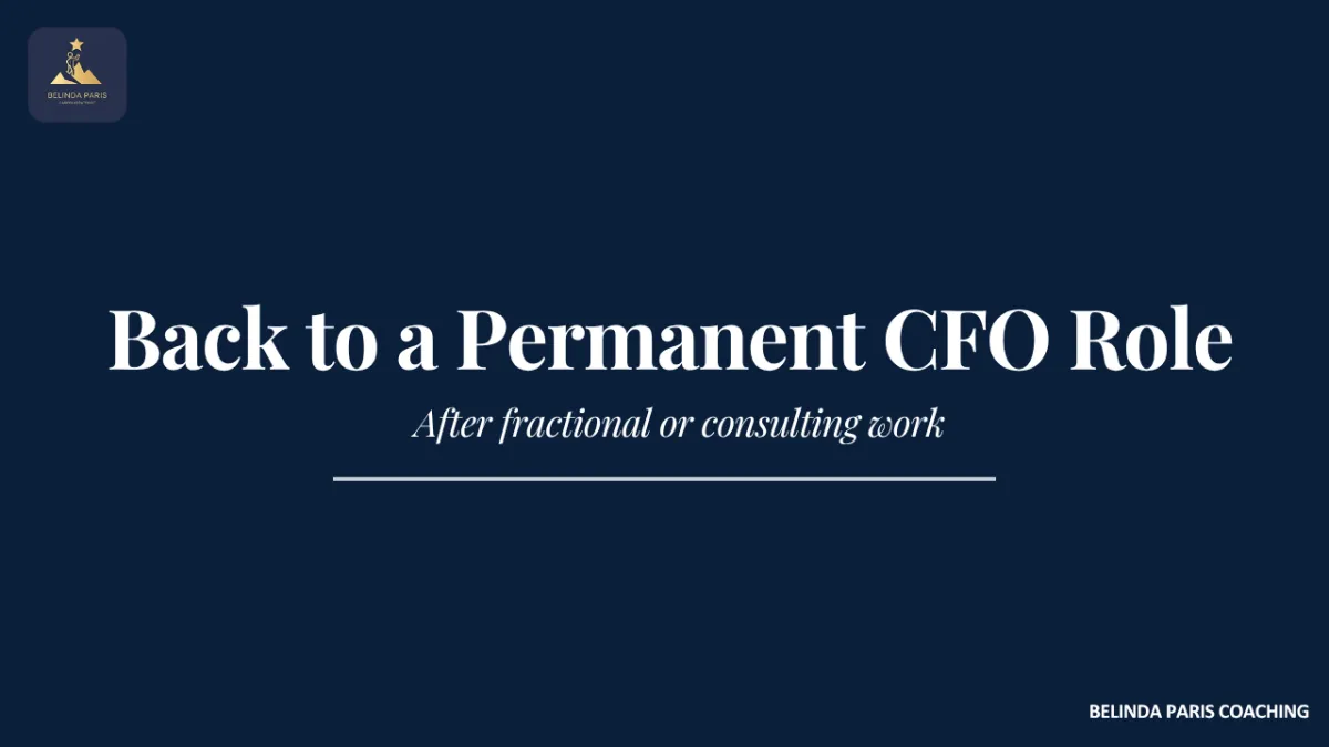Former fractional CFO in an interview for a permanent CFO role