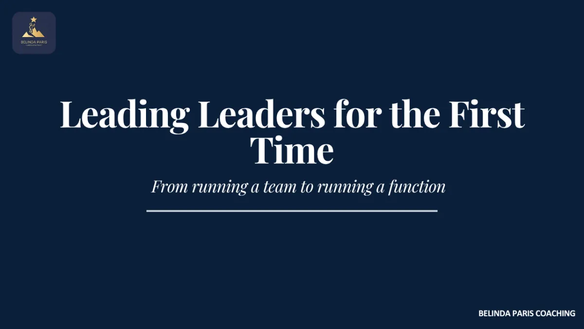 Senior leader running a meeting with their team of managers